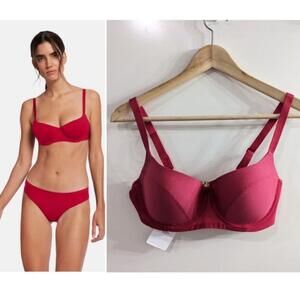 NWT Wolford | Juventas Beach Bra in Rubino Red (Small/D cup)